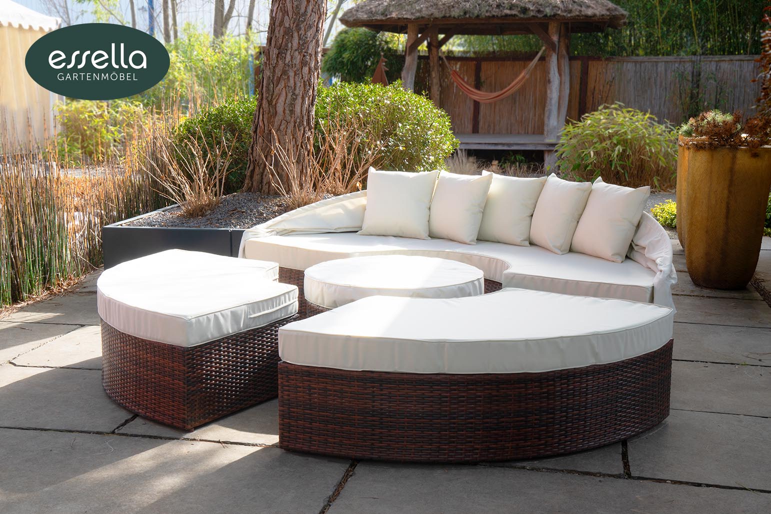 Polyrattan Sonneninsel Honolulu Flachgeflecht