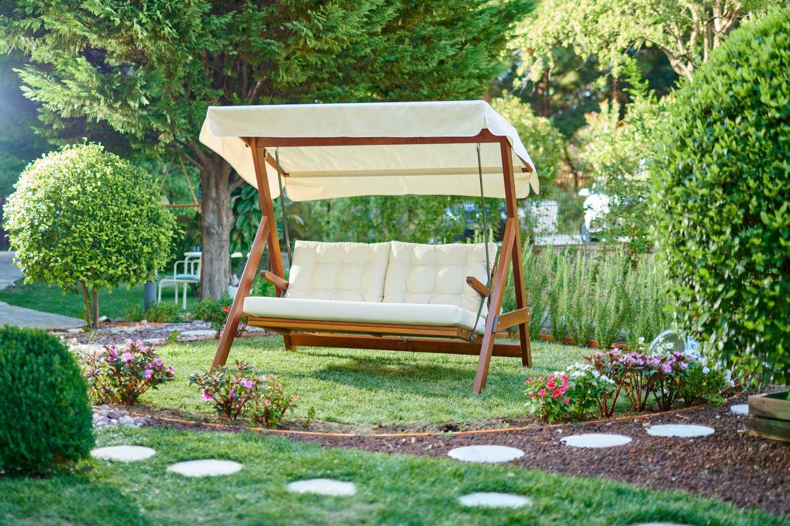 Kiefernholz Hollywoodschaukel Paris 2000 Cream