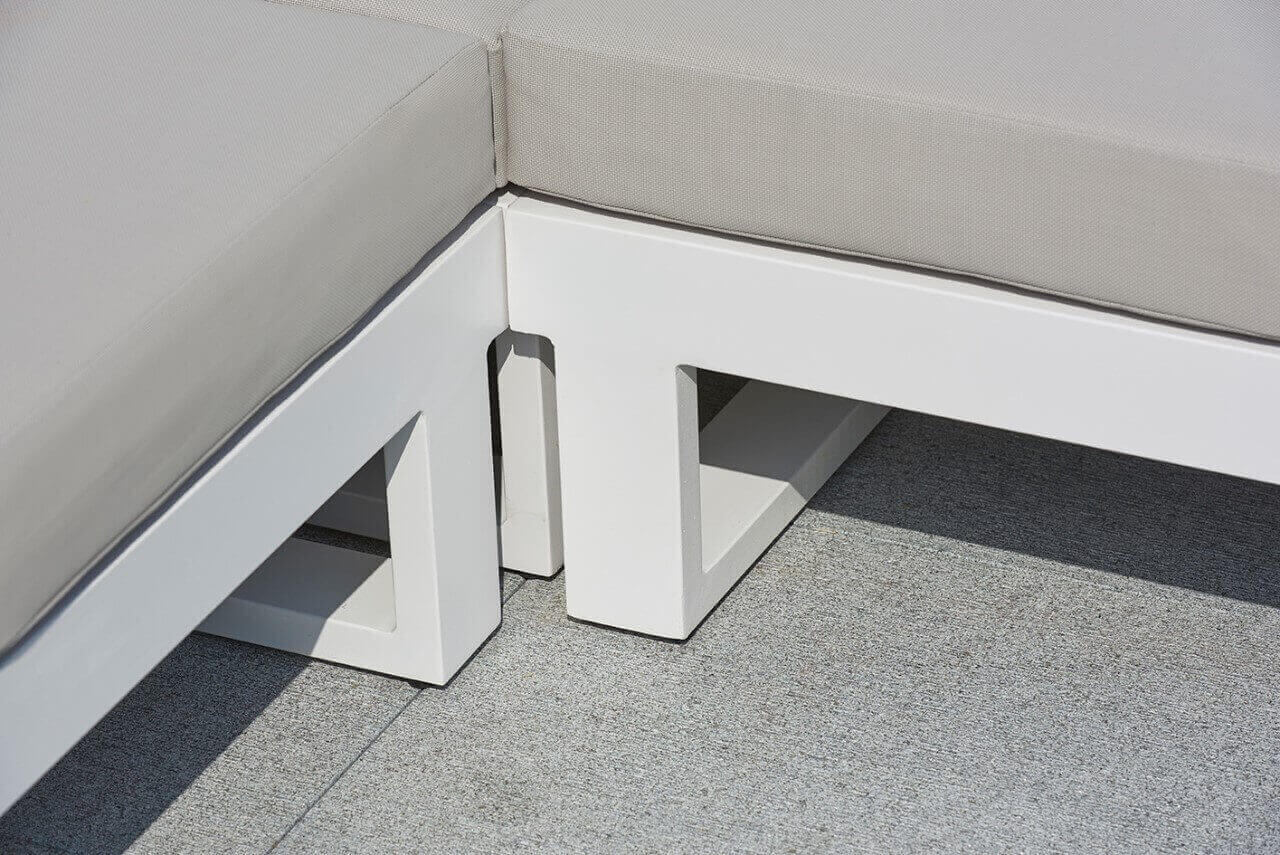 Aluminium Lounge Ibiza 5-Personen White