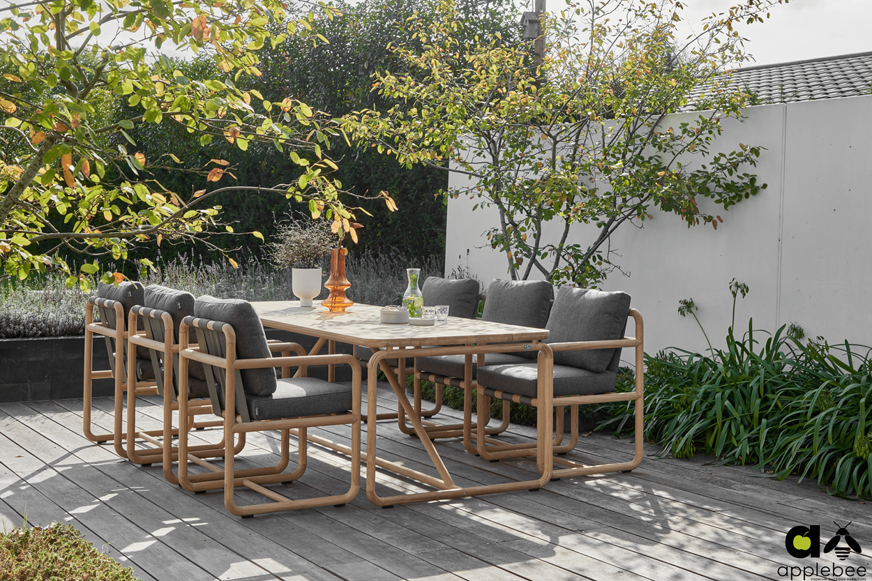 Teakholz Dining Gruppe Dolce für 6-Personen