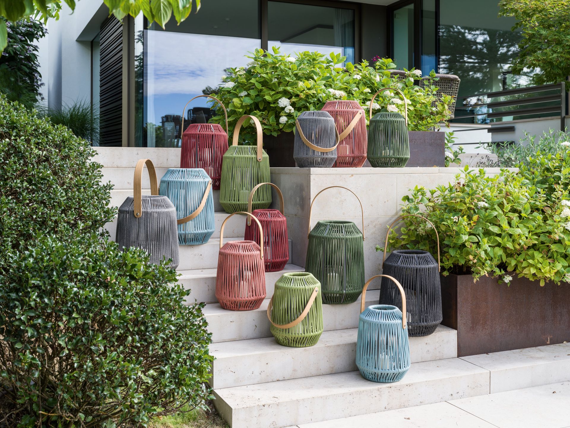 Aluminium Kordel Laterne Nele Ø30cm