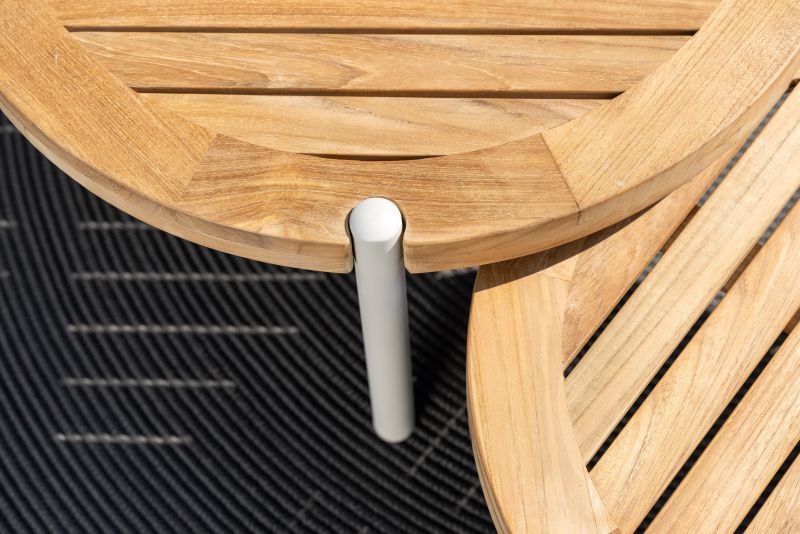 Aluminium Kordel Lounge Romy Greige/Vanilla