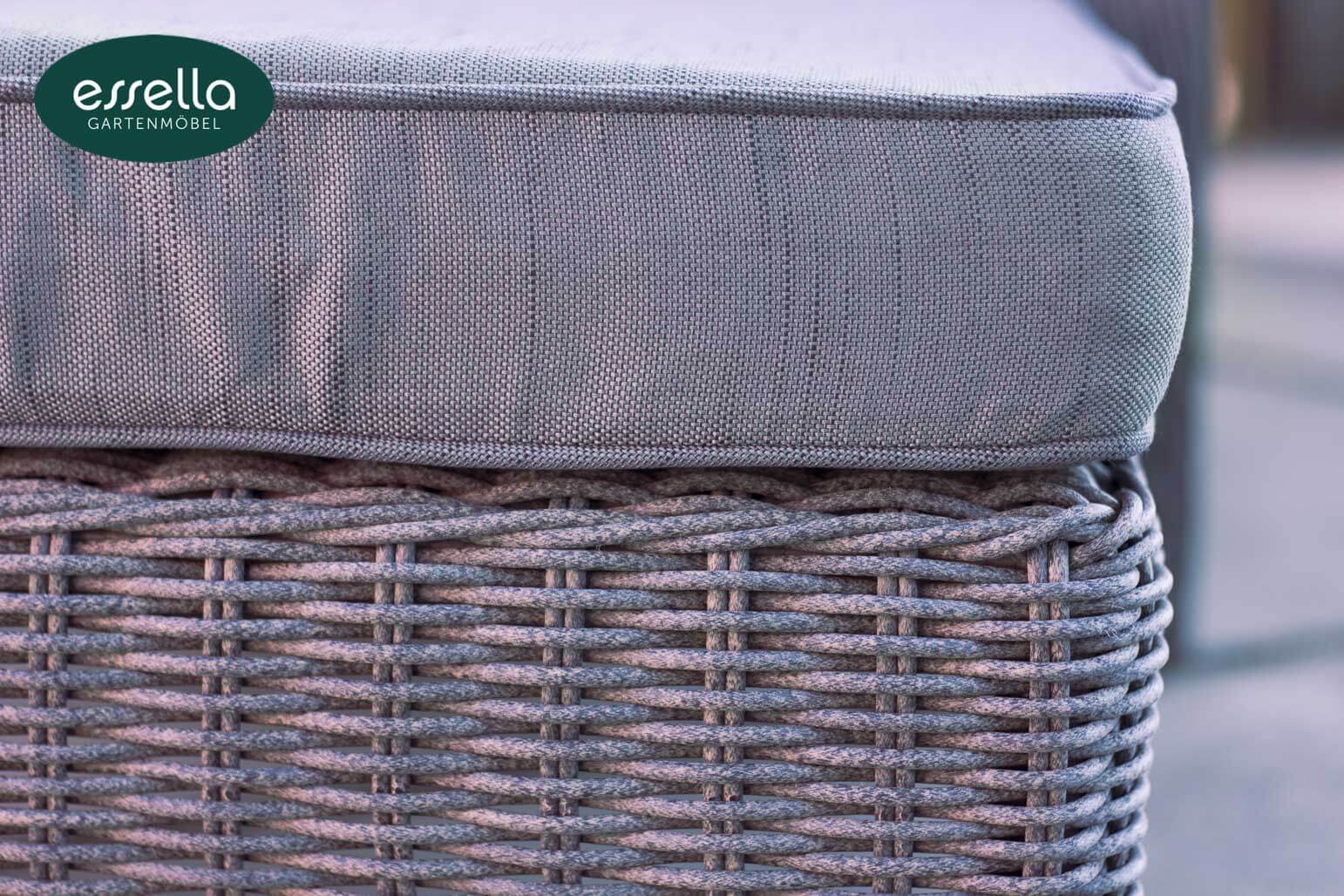 Polyrattan Sonnenliege Barbados Rundgeflechtoptik