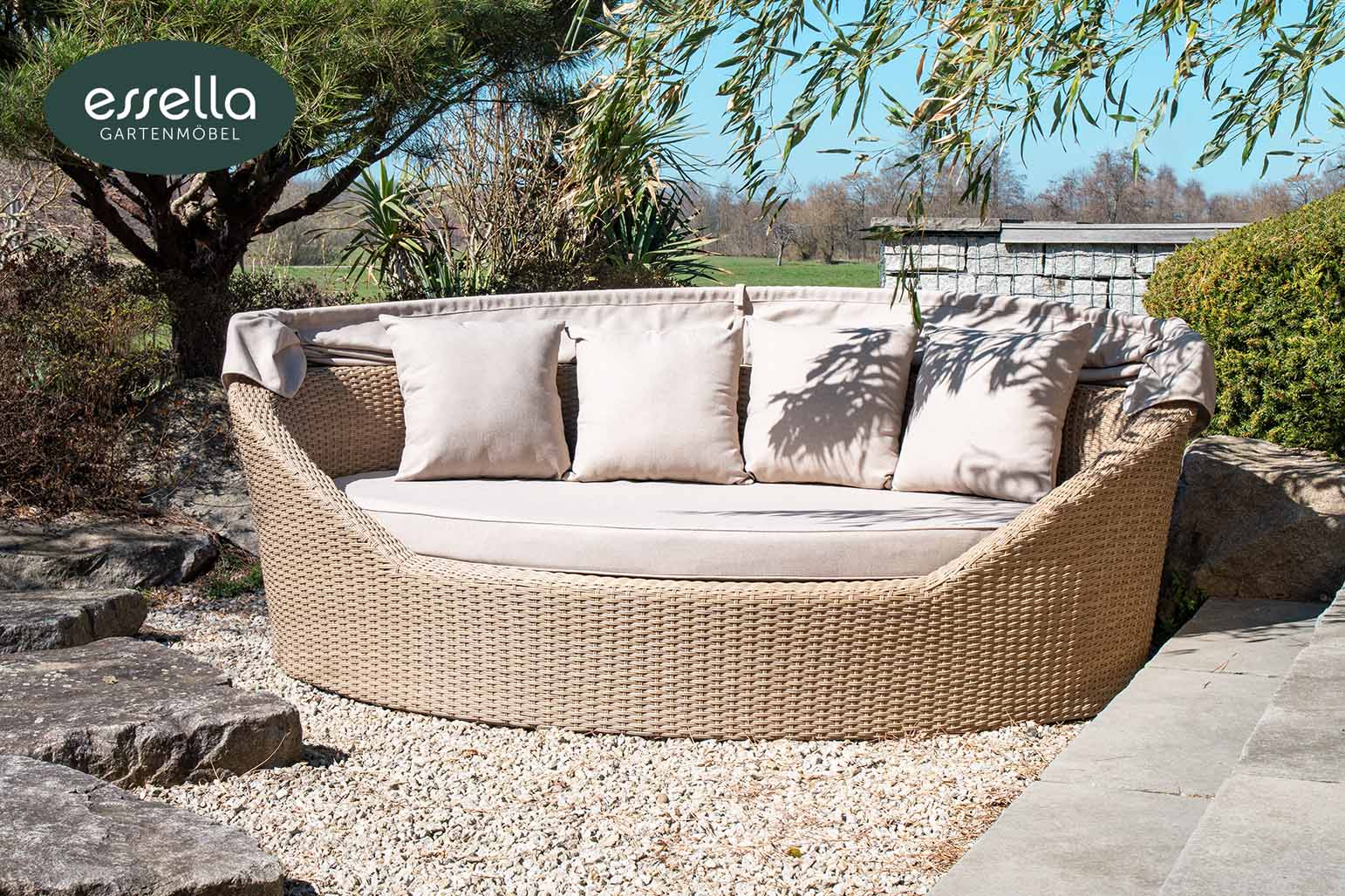 Polyrattan Sonneninsel Mauritius Rundgeflecht