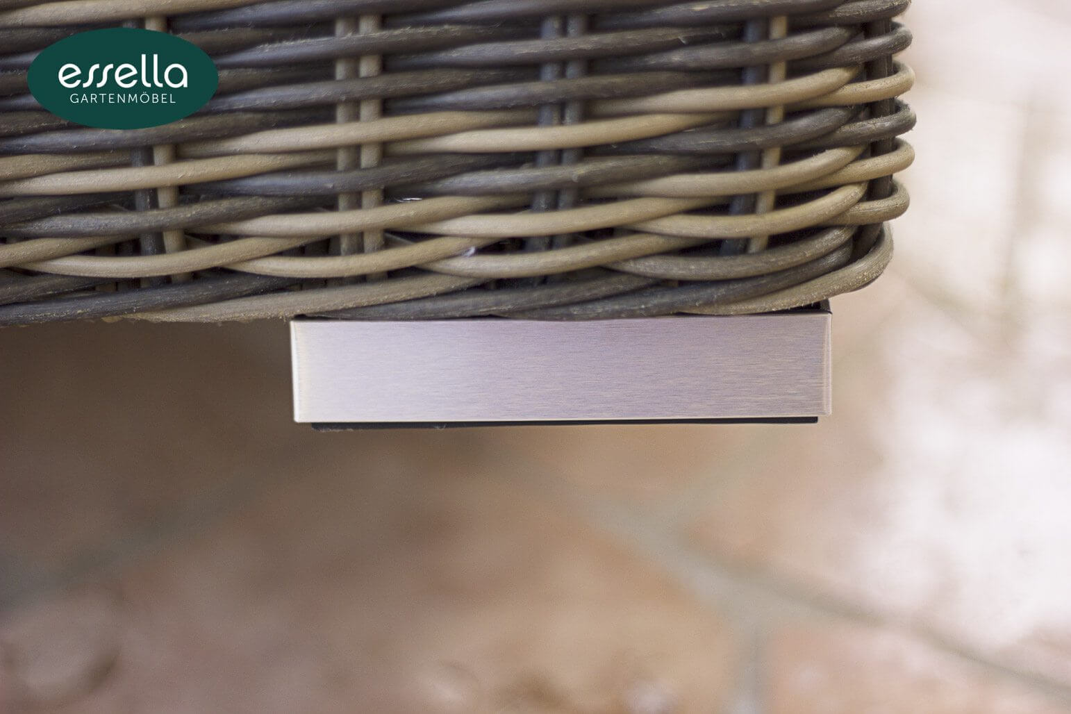 Essella Polyrattan Sitzgruppe "Cannes" : naturoptik : rundgeflecht : gartenmode.de