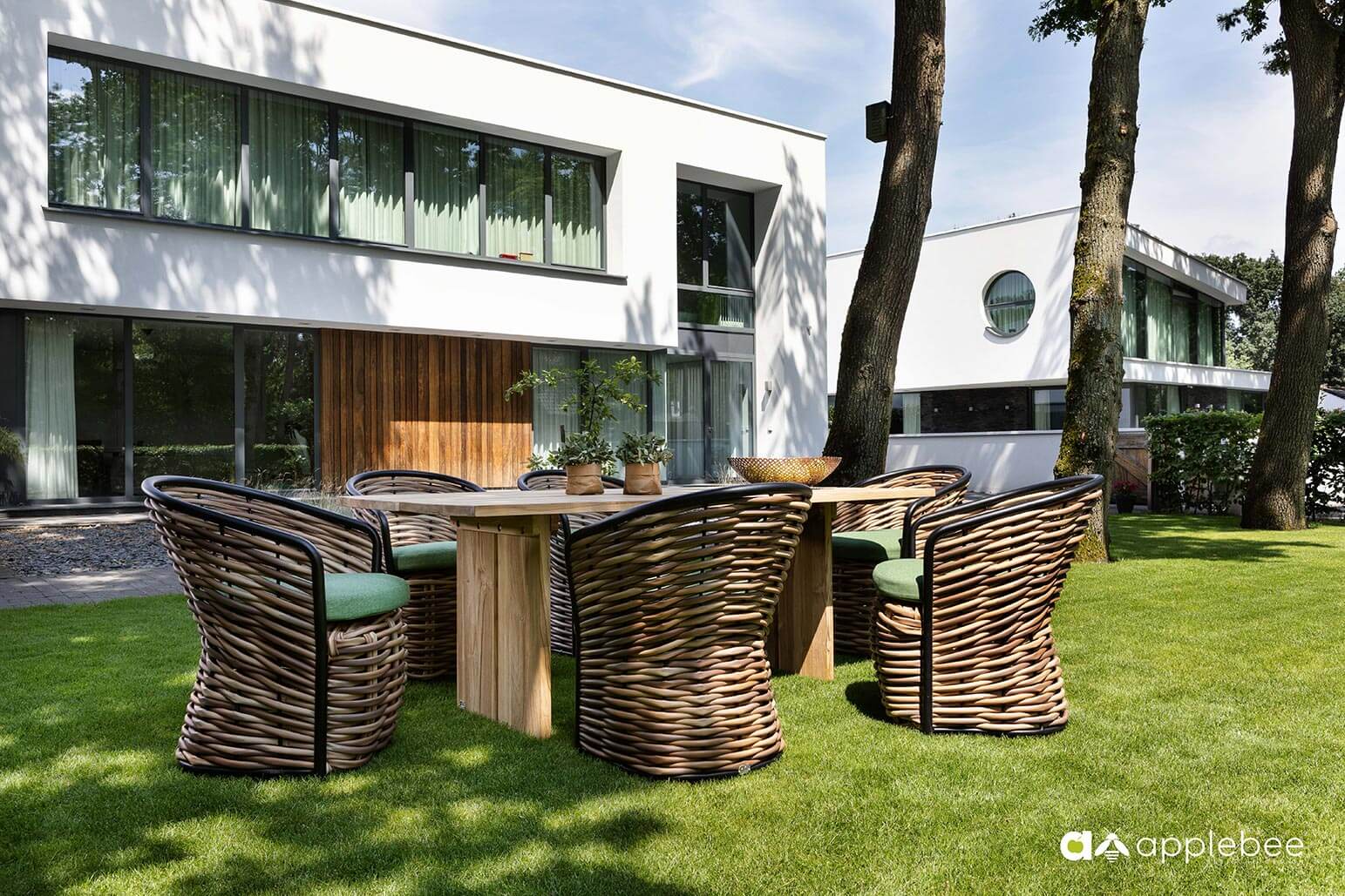 Geflecht Sitzgruppe Cocoon 6-Personen