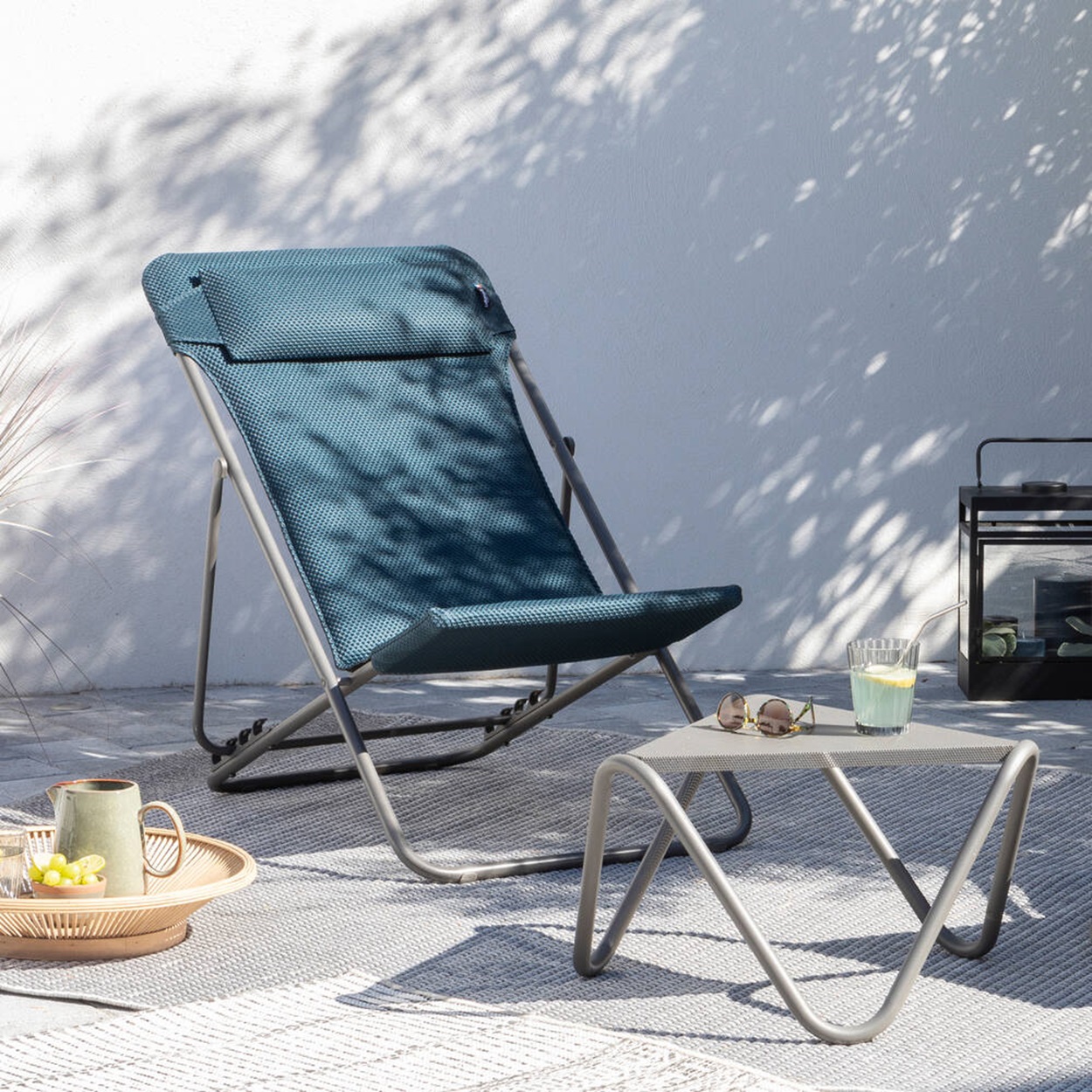 Gepolsterter Klapp-Liegestuhl mit Kopfkissen Maxi Transat +-BeComfort®