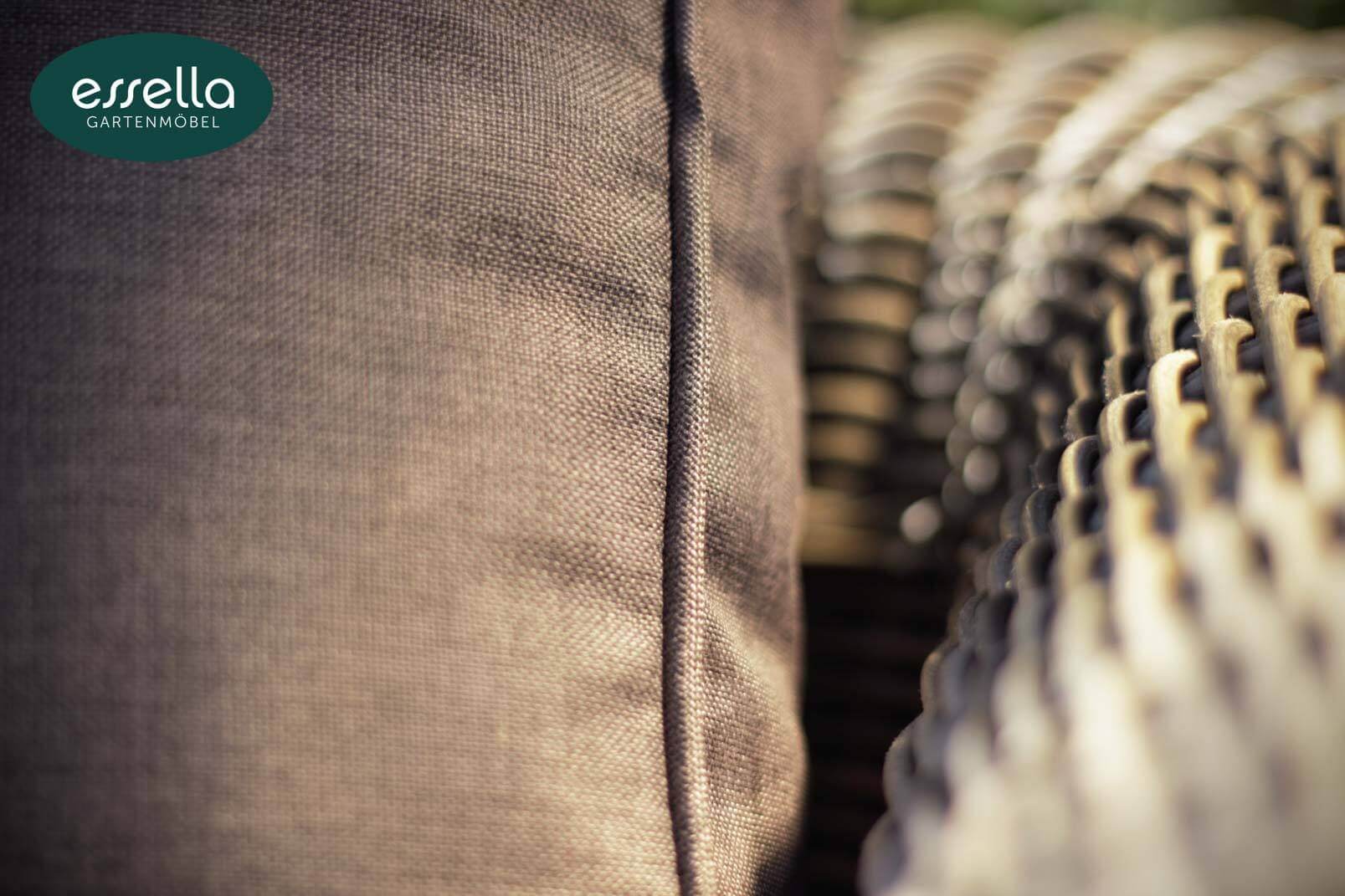 Essella Polyrattan Detail "Orlando" : naturoptik : rundgeflecht : gartenmode.de