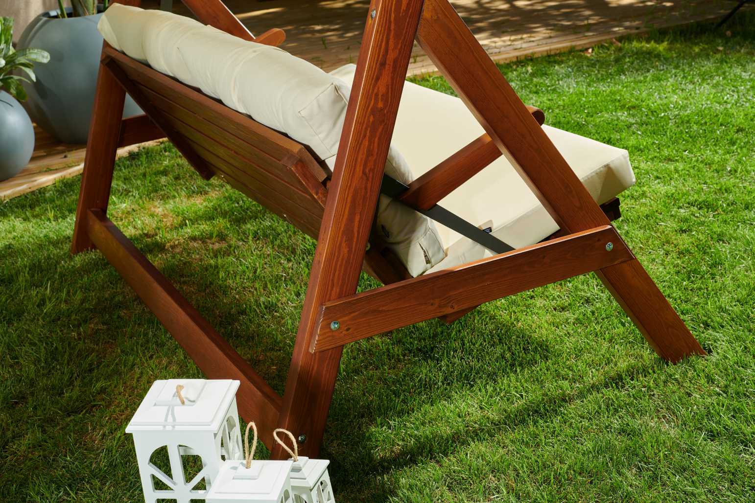 Kiefernholz Hollywoodschaukel Paris 2000 Cream