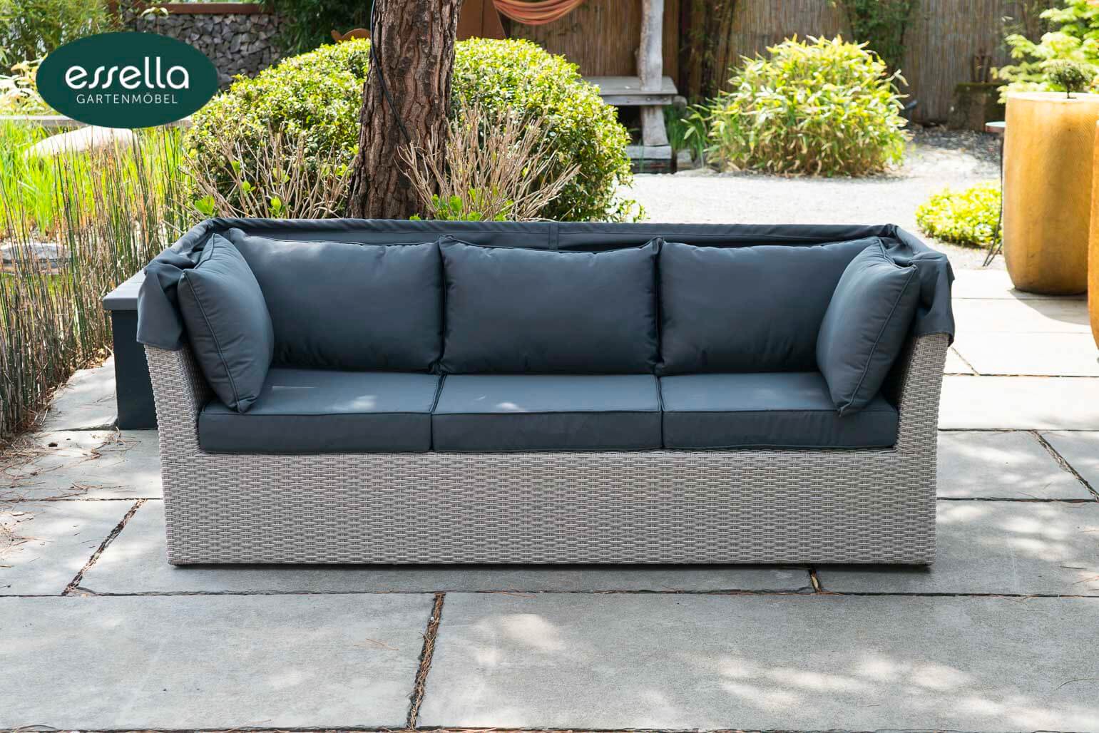 Polyrattan Sonneninsel Malibu Rundgeflecht