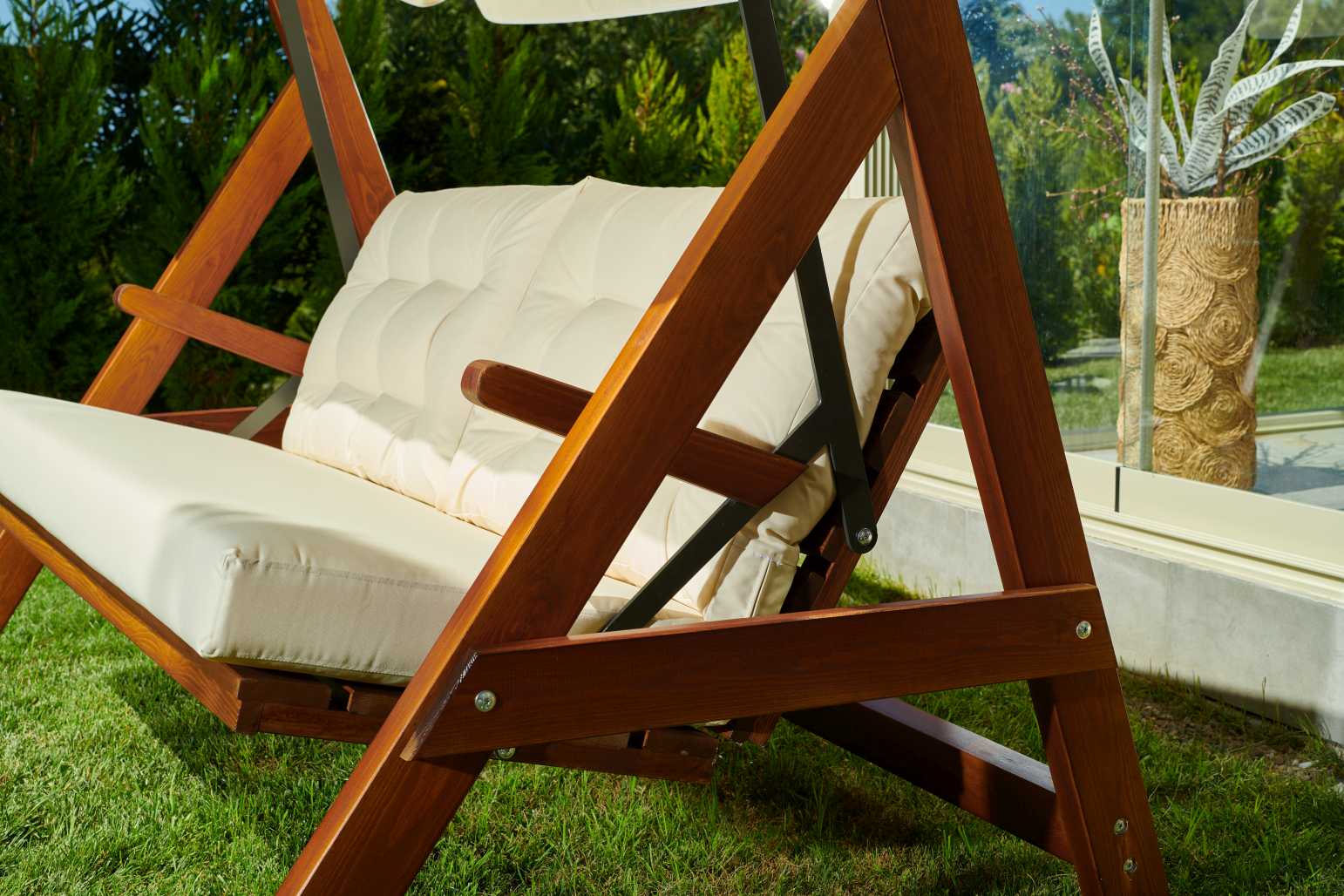 Kiefernholz Hollywoodschaukel Paris 2000 Cream