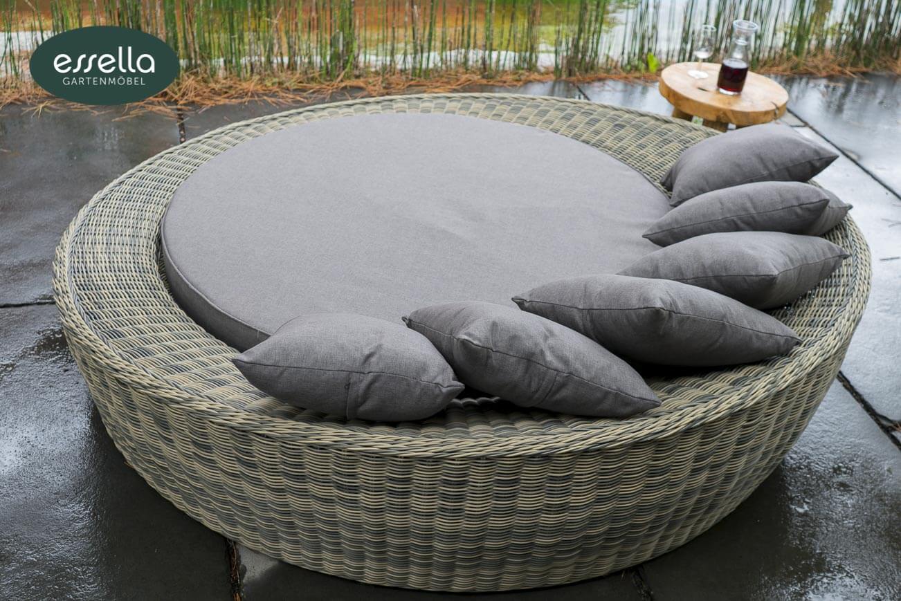 Essella Polyrattan Lounge "Havanna" : naturoptik : rundgeflecht : gartenmode.de
