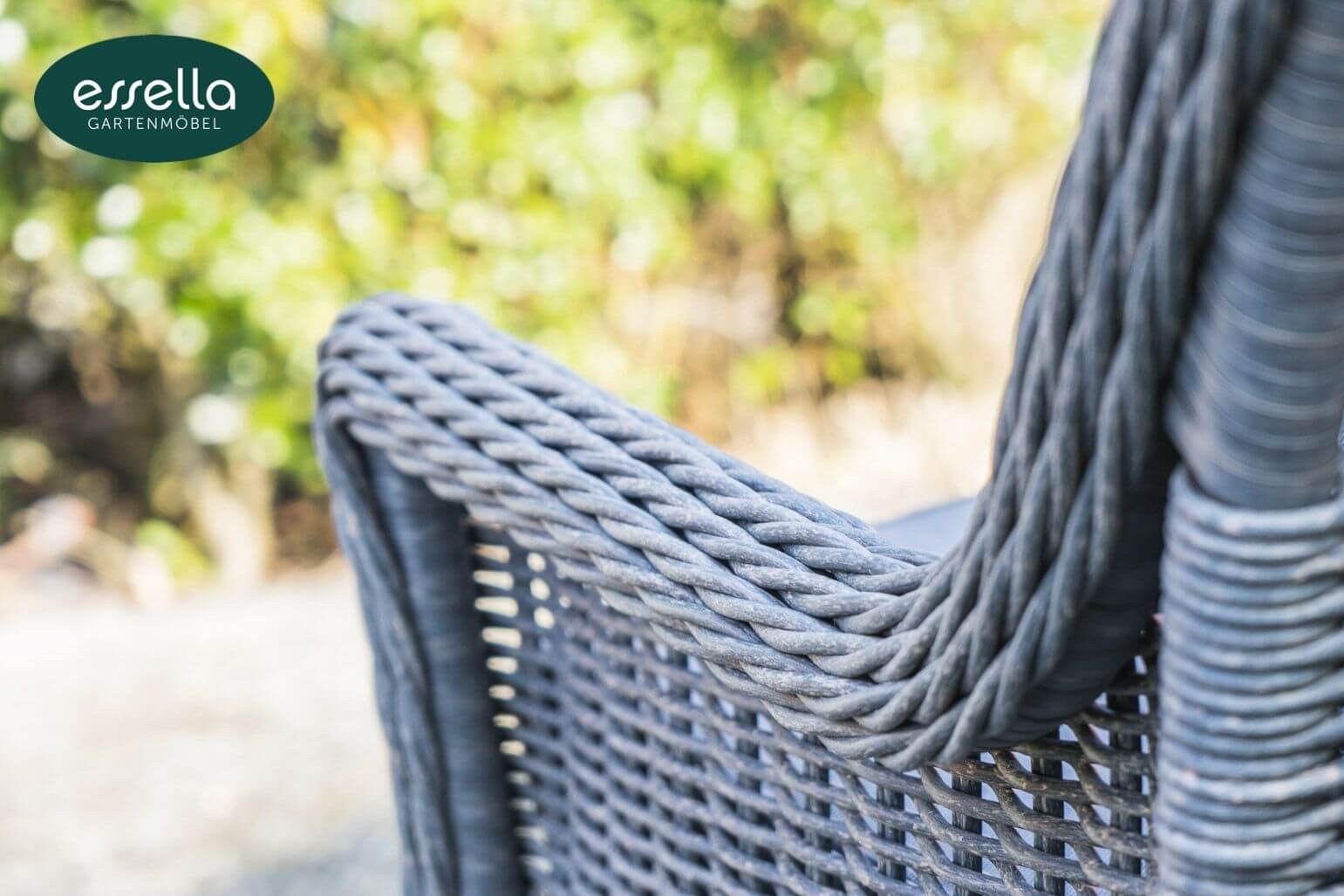 Essella Polyrattan Sitzgruppe „Dubai“ 8-Personen : grau-meliert : rundgeflecht - gartenmode.de