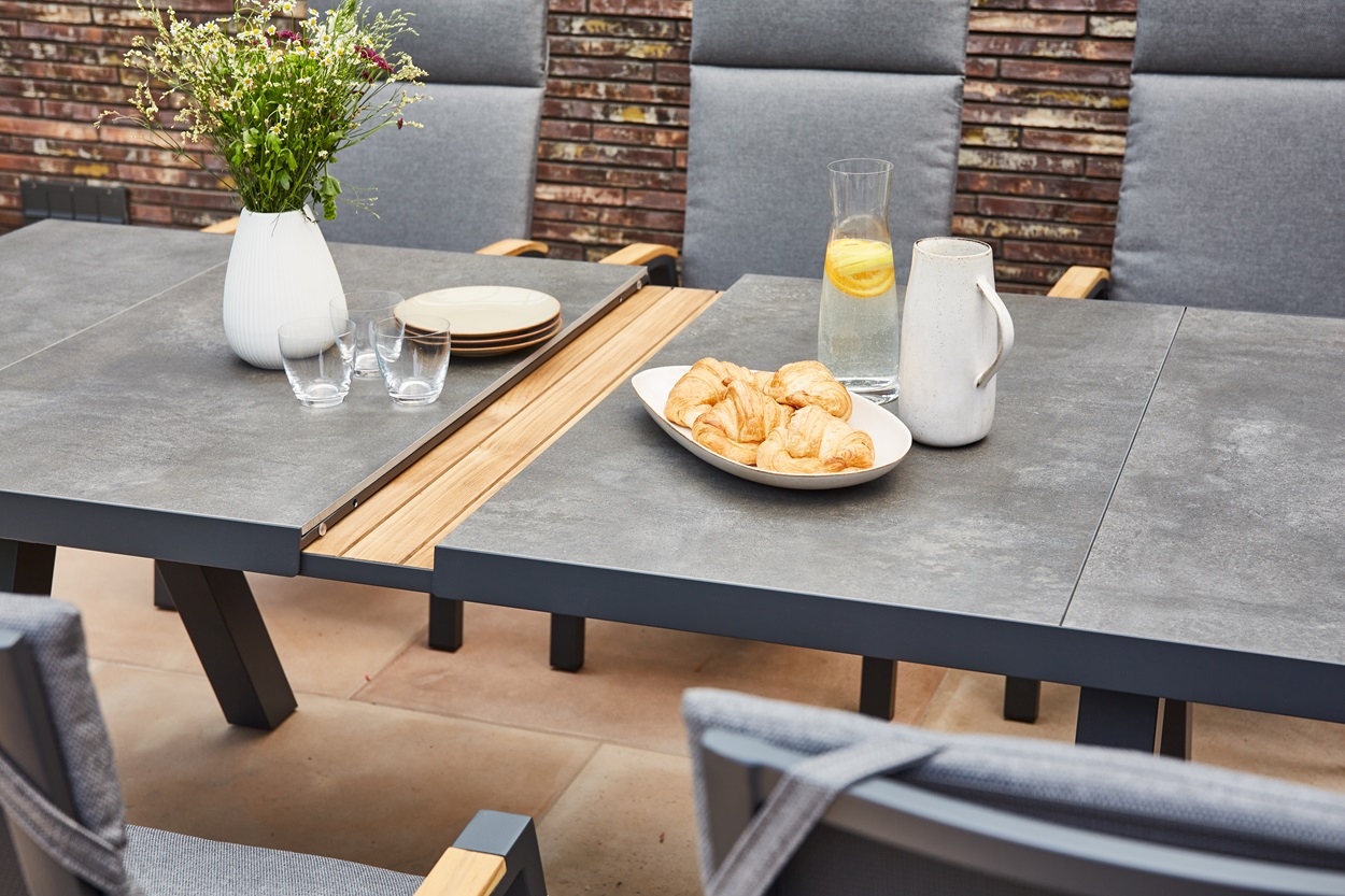 Lindos Sitzgruppe 6-Personen mit Ausziehtisch