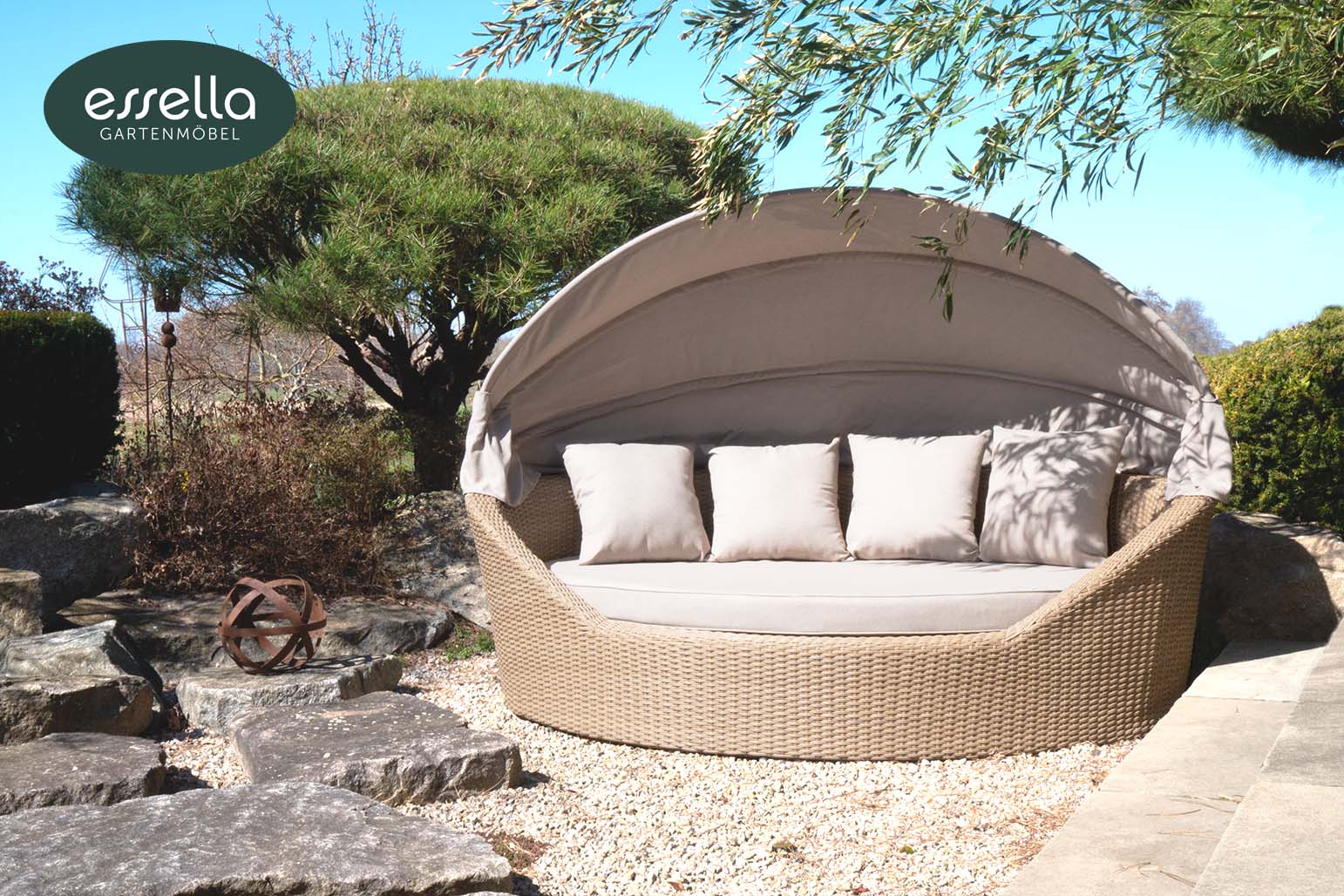 Polyrattan Sonneninsel Mauritius Rundgeflecht