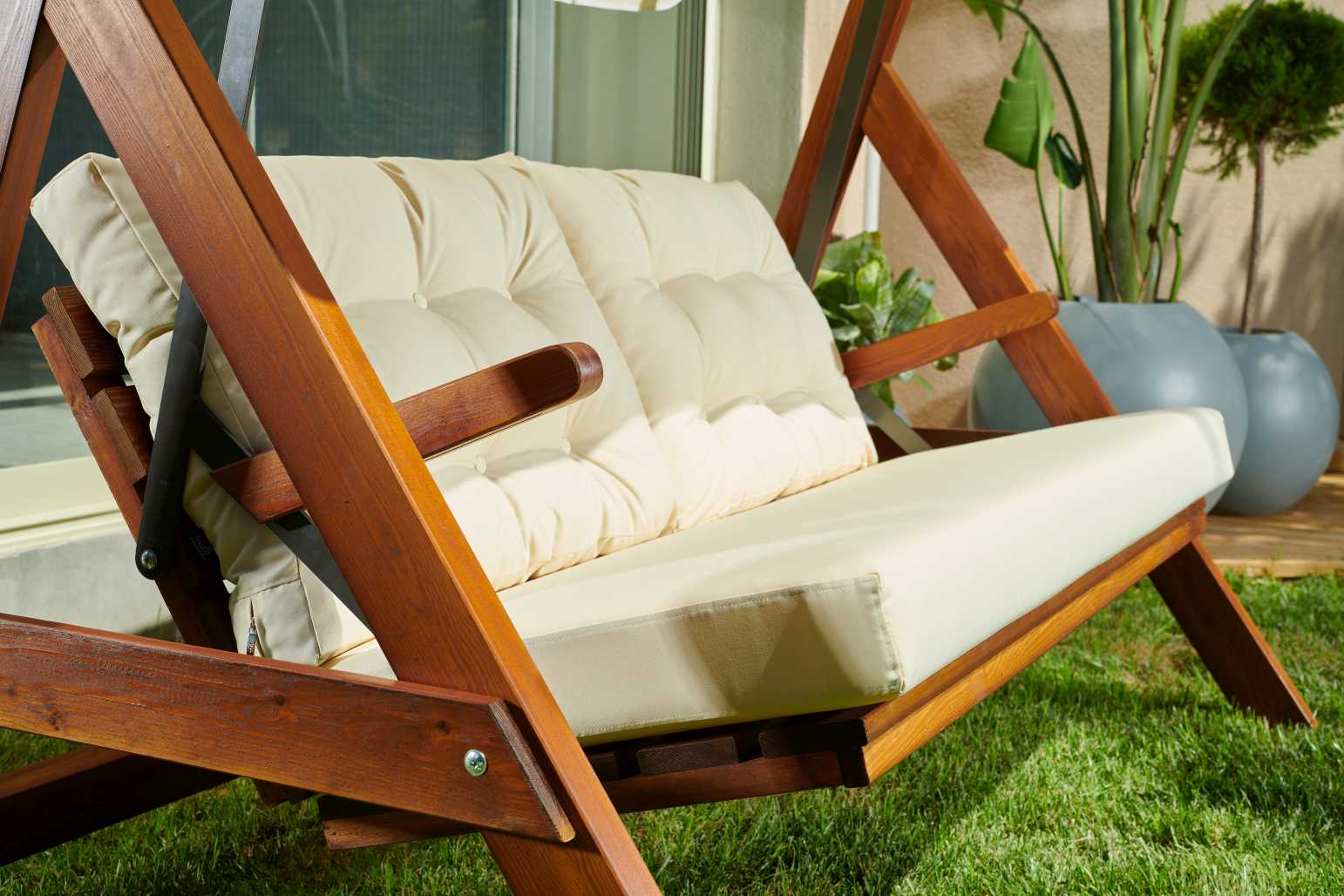 Kiefernholz Hollywoodschaukel Paris 2000 Cream