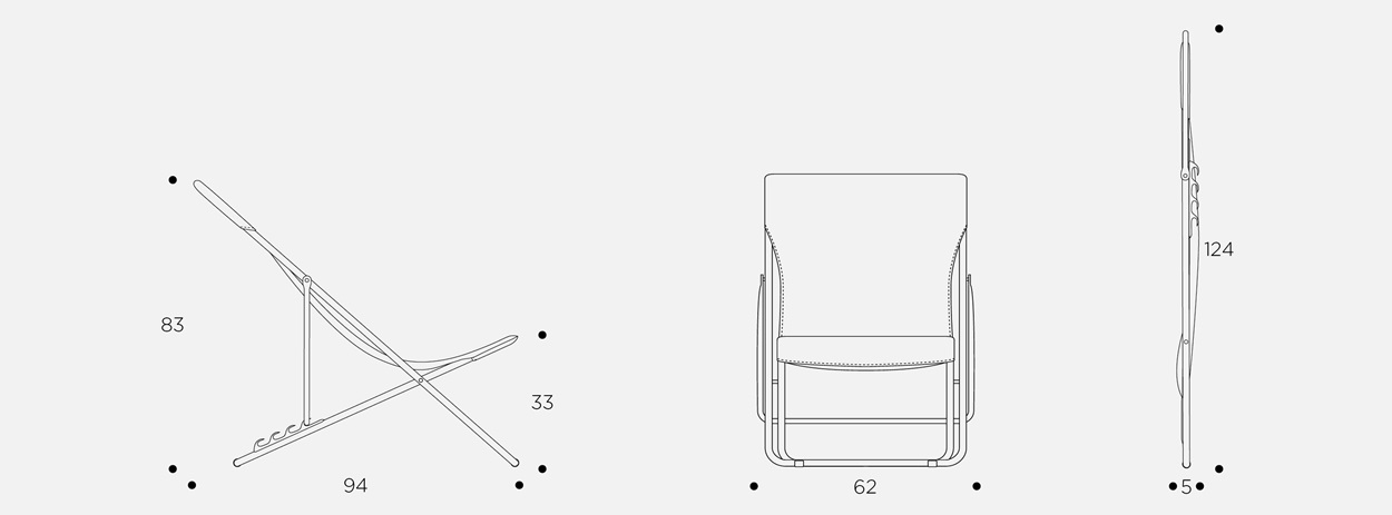 Mehrpositions-Klapp-Liegestuhl Maxi Transat-Batyline® Iso