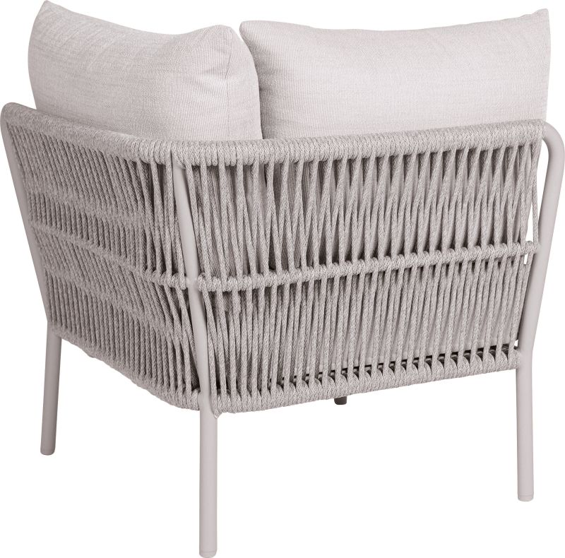 Aluminium Kordel Lounge Romy Greige/Vanilla