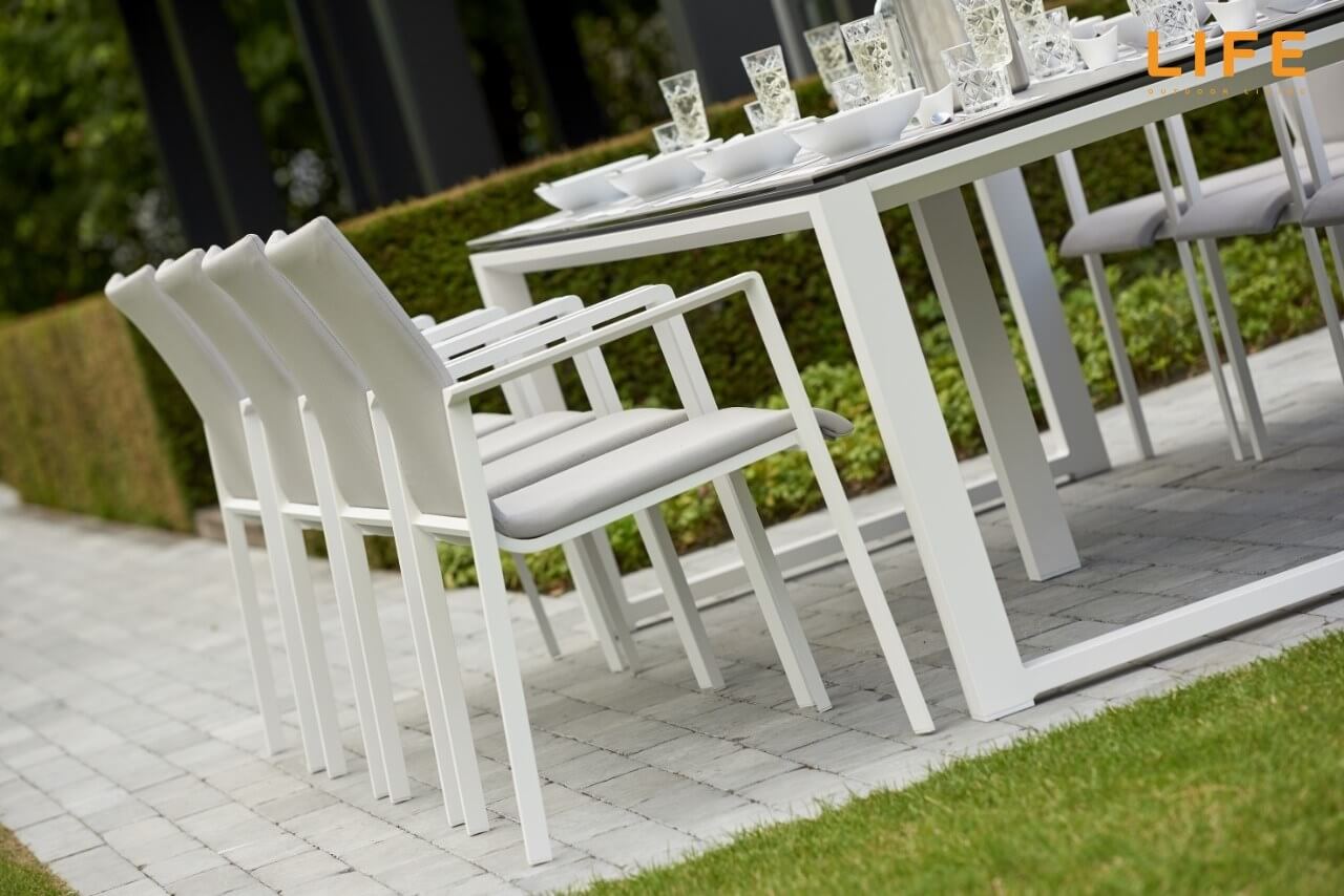 Aluminium Dining Set Primavera - Sense Stuehle