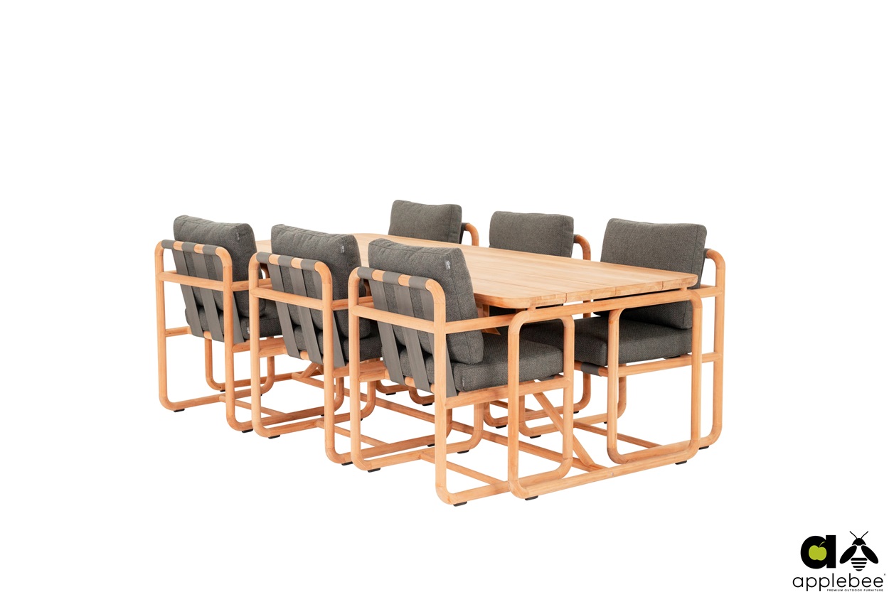 Teakholz Dining Gruppe Dolce für 6-Personen