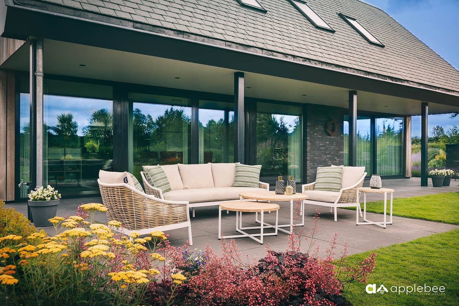 Apple Bee Geflecht Lounge Milou 5-Personen Qyster