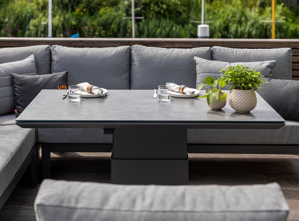 Aluminium Lounge Timber 7 Personen