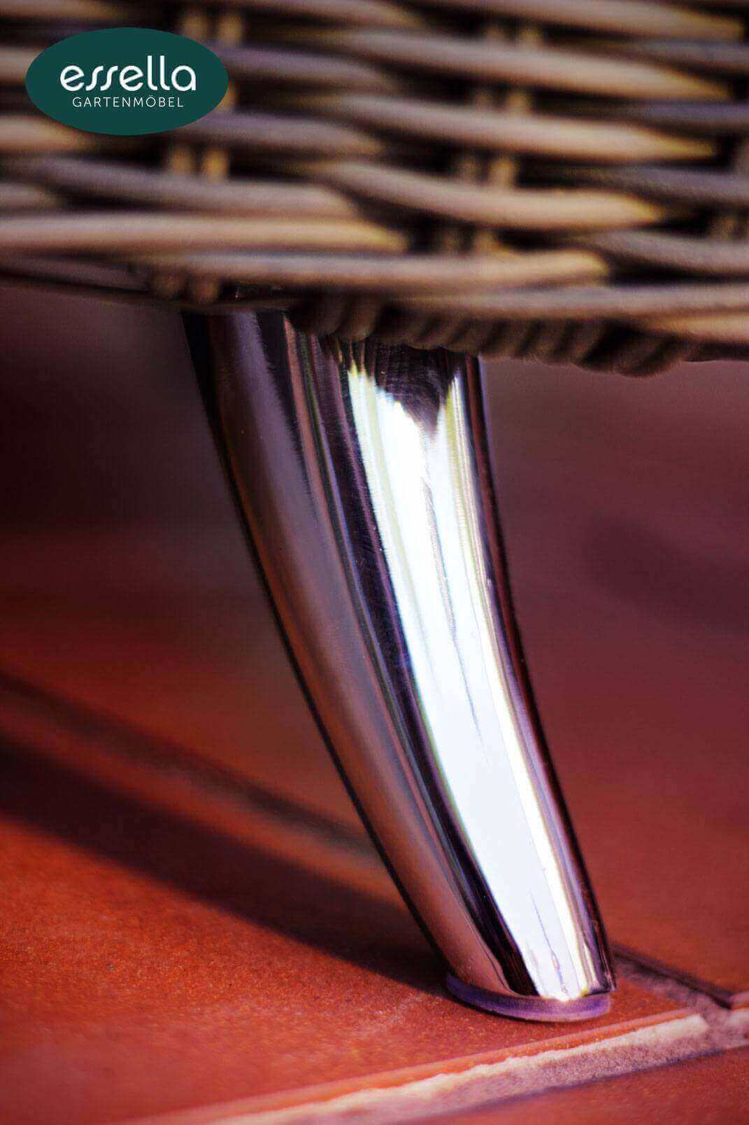 Essella Polyrattan Detail "Orlando" : naturoptik : rundgeflecht : gartenmode.de