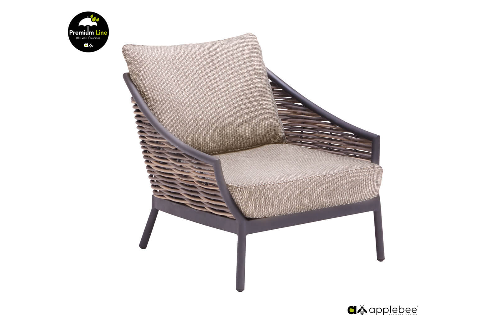 Apple Bee Geflecht Lounge Milou 5-Personen Black