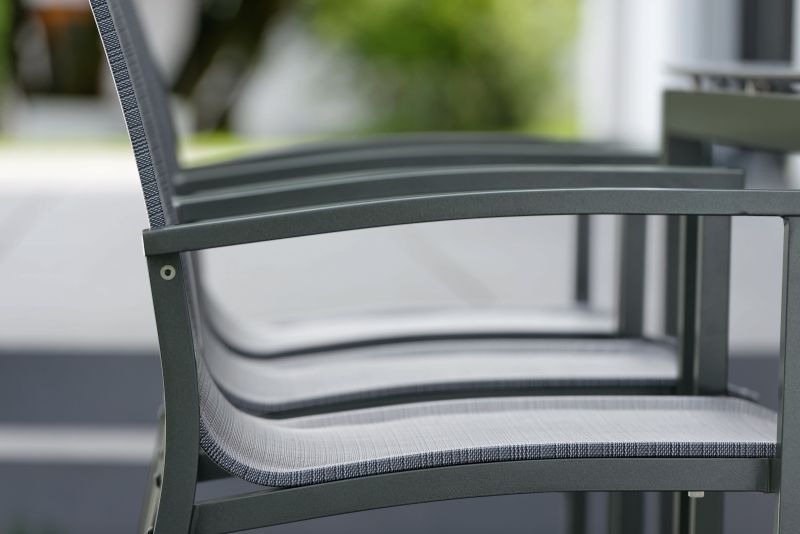 Aluminium Stapelsessel Evoee Anthrazit/Karbon