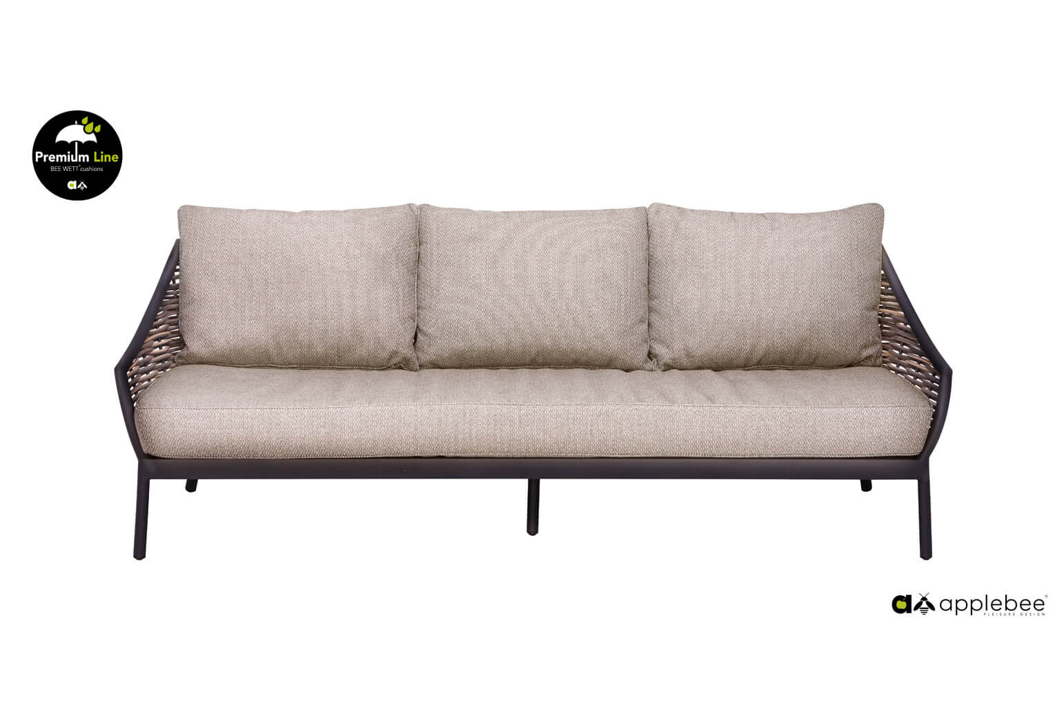 Apple Bee Geflecht Lounge Milou 5-Personen Black