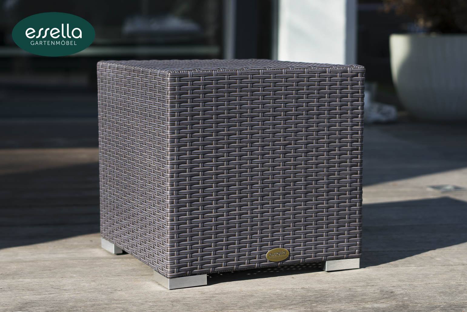 Essella Polyrattan Lounge "Palm Beach" : grau : flachgeflecht : gartenmode.de