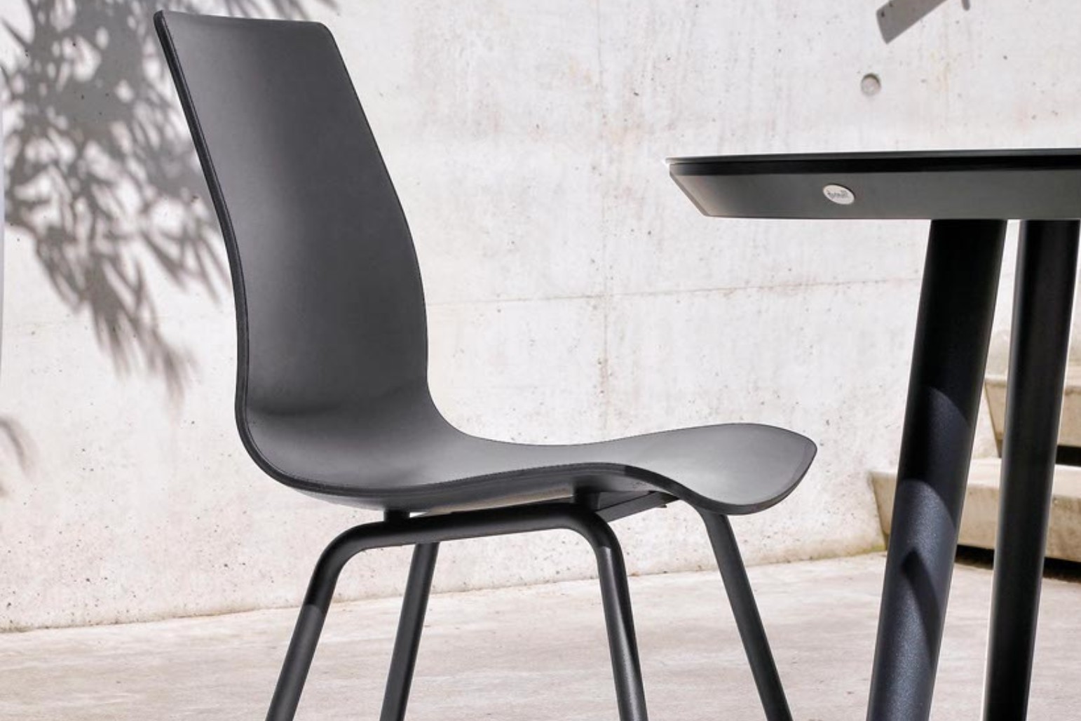 Aluminium Teakholz Sophie Rondo Wave Balkon Set 2 Personen