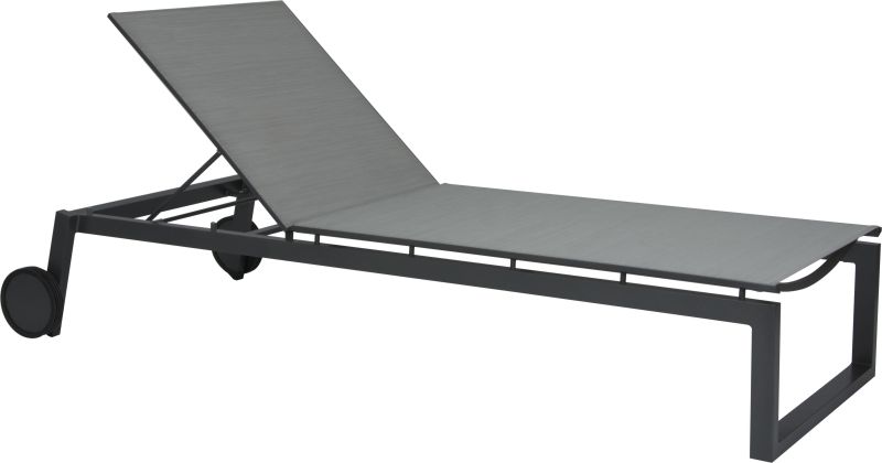 Aluminium Rollenliegen Robin Anthrazit/Perlgrau inkl. Auflage