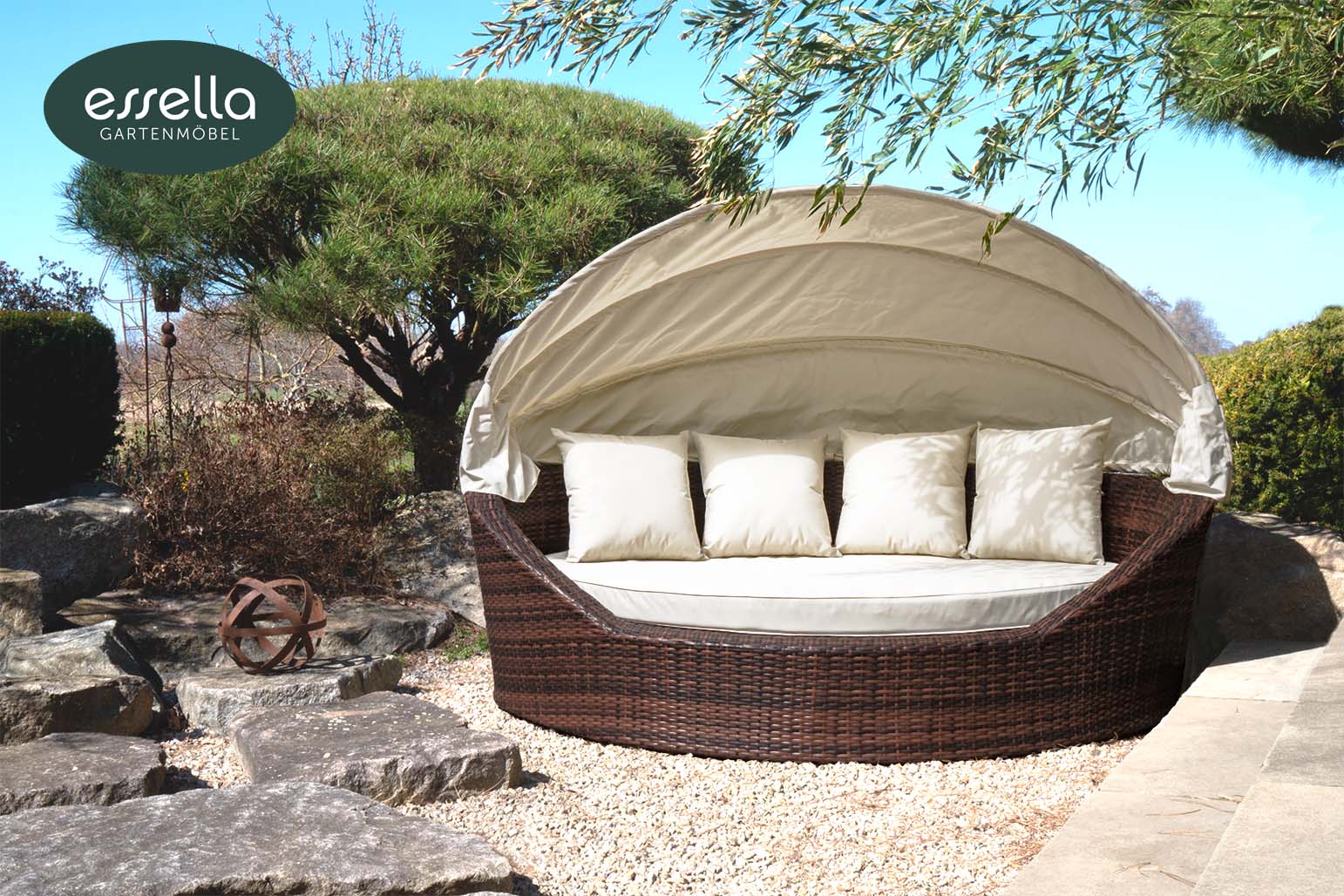 Polyrattan Sonneninsel Mauritius Flachgeflecht