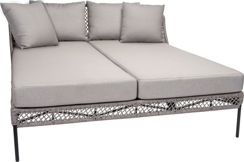STERN Aluminium Doppelliege Odea Schwarz/Cream
