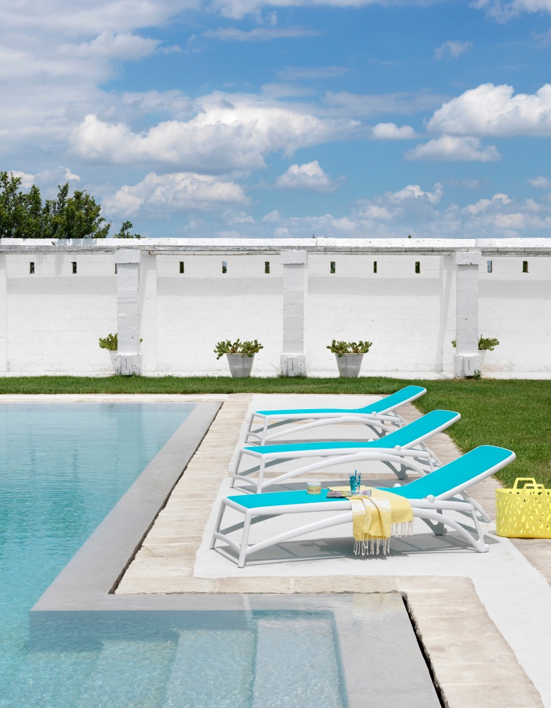 2er Set Sonnenliege Atlantico mit Beistelltisch