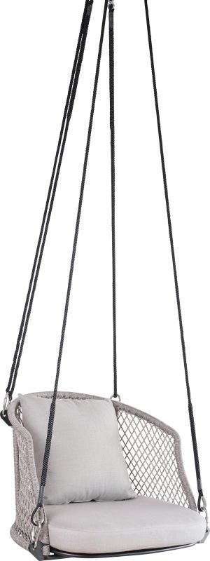 Aluminium Hängesessel Odea Schwarz/Salt/Cream inkl. Aufhängeset