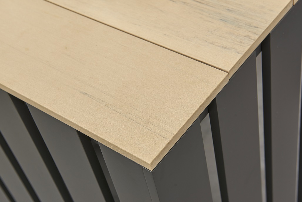 Aluminium Teakholz Bartisch Fiji