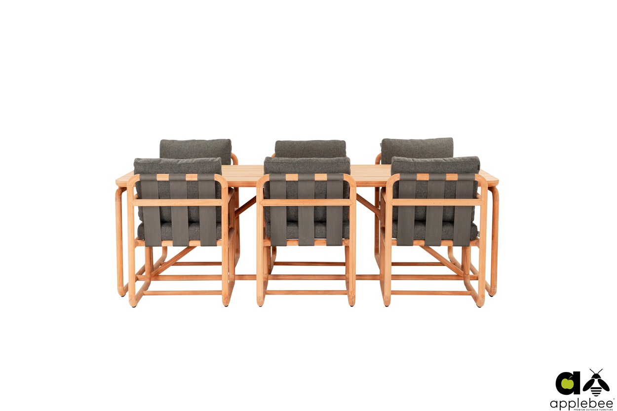 Teakholz Dining Gruppe Dolce für 6-Personen