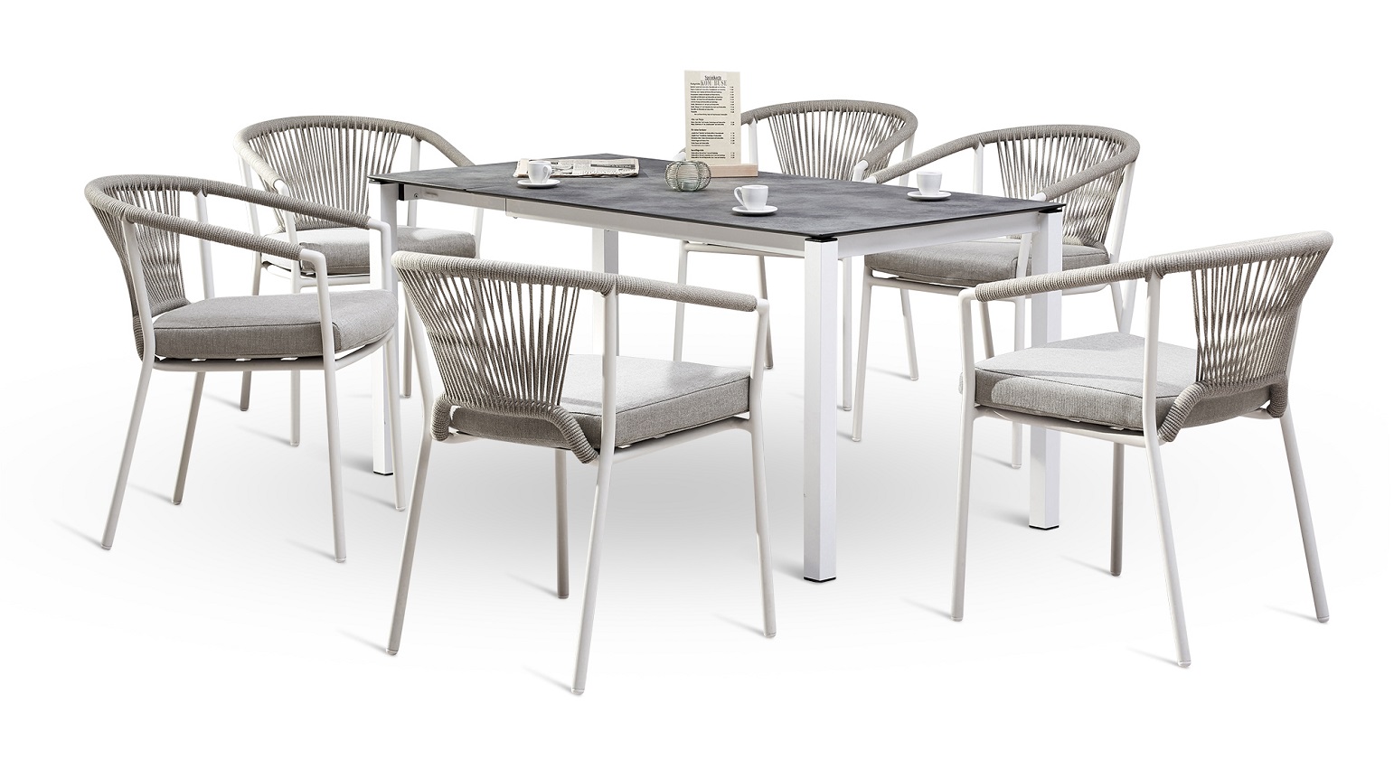 Dining-Sessel Matera weiss/sand