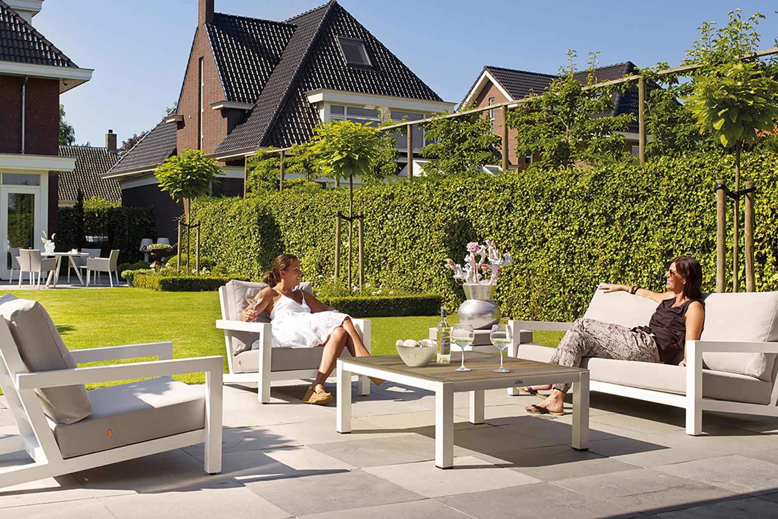 Aluminium Lounge Bloch 4-Personen Weiß