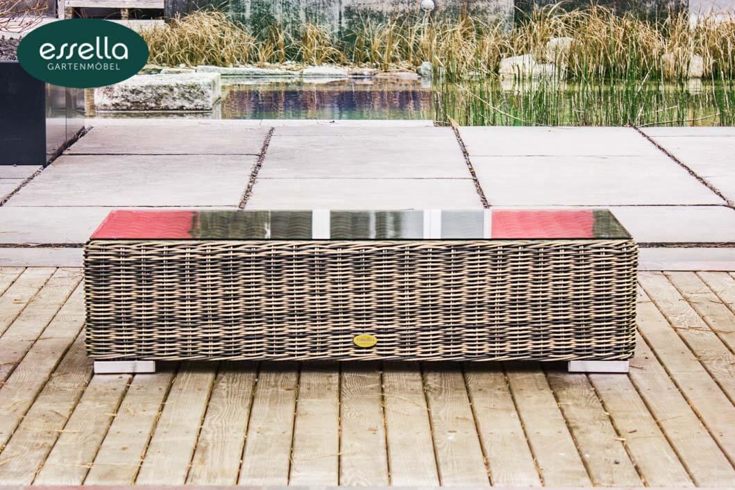 Essella Polyrattan Couchtisch "Monaco" : naturoptik : rungeflecht : gartenmode.de