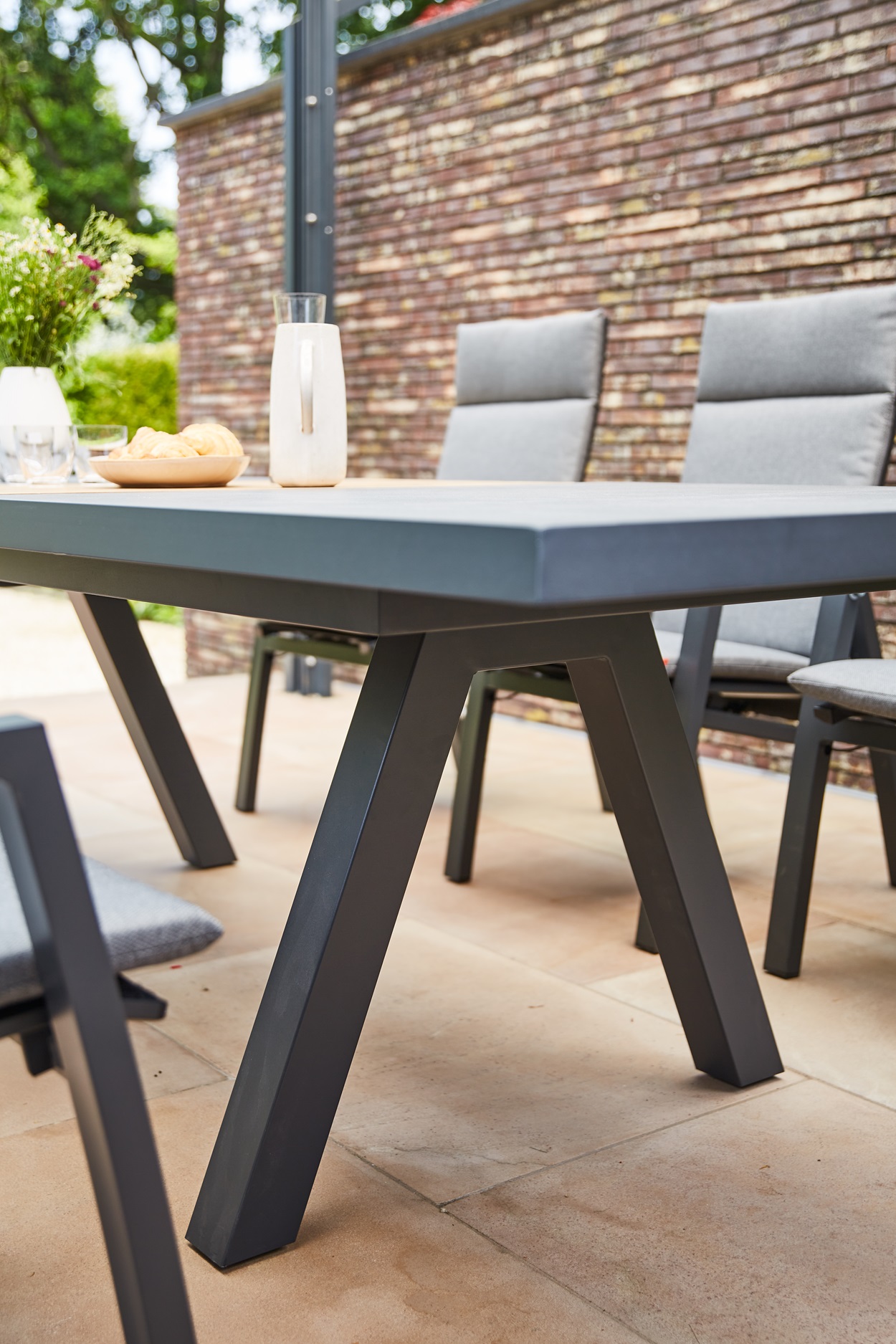 Lindos Sitzgruppe 6-Personen mit Ausziehtisch