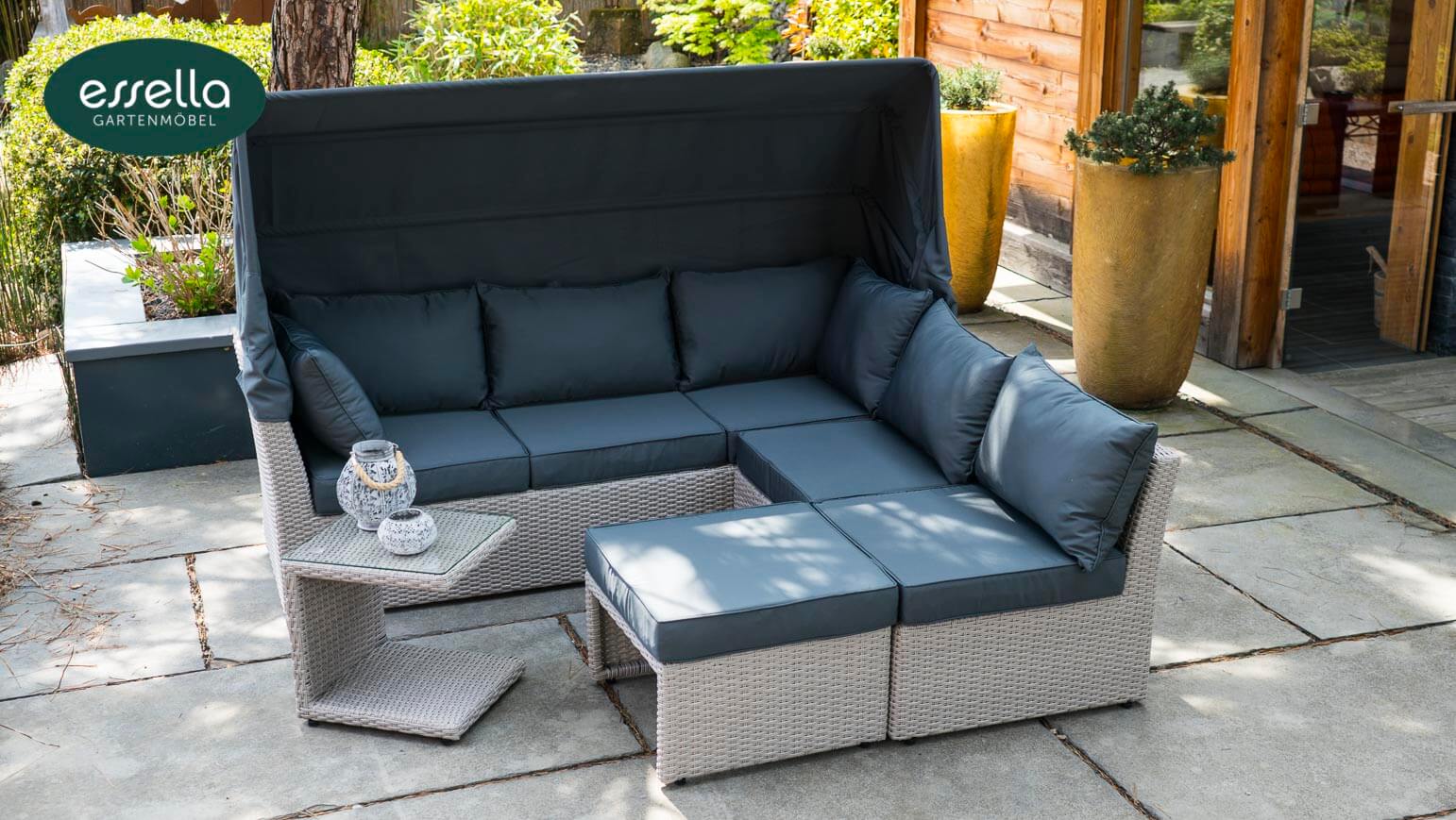 Polyrattan Sonneninsel Malibu Rundgeflecht