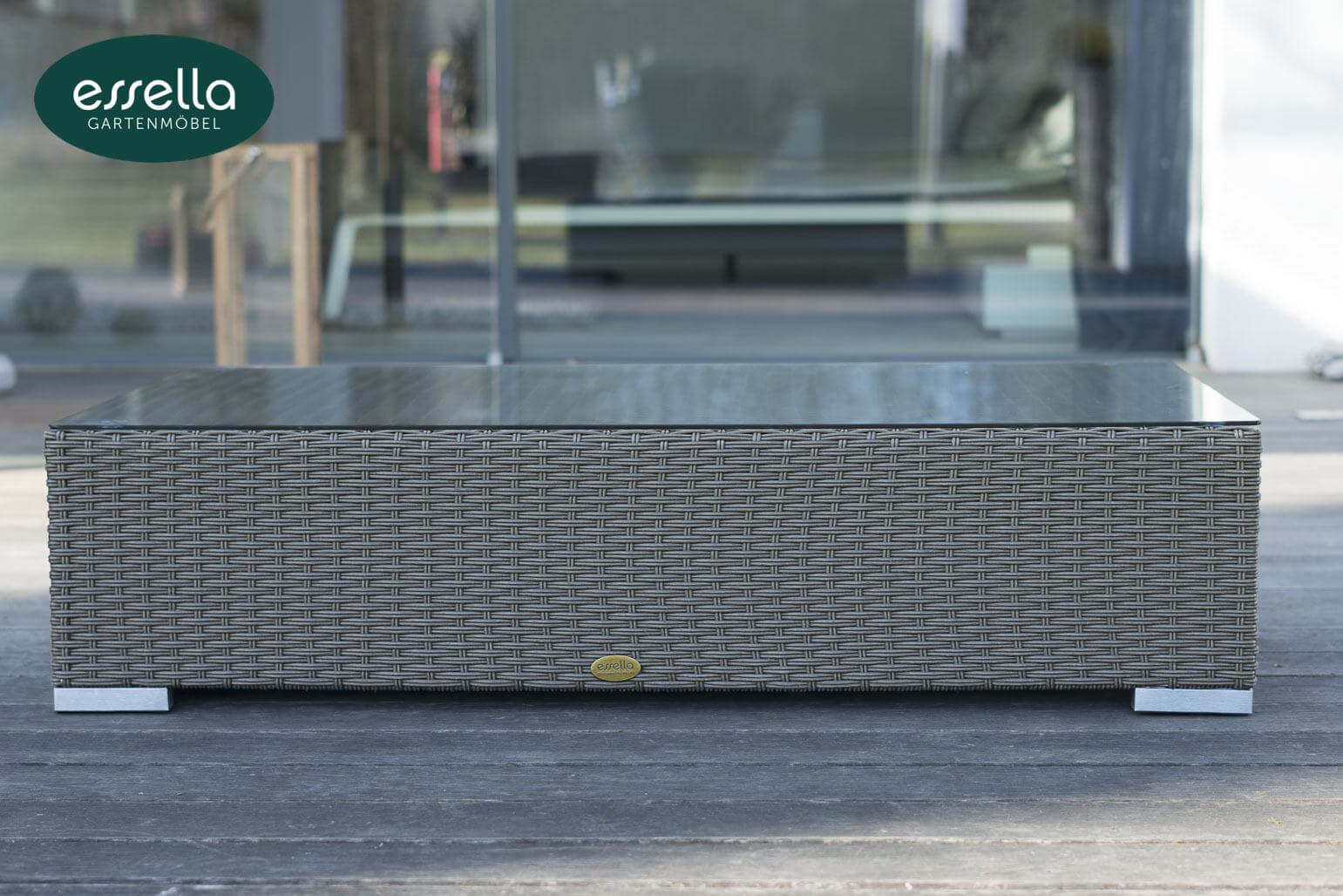 Essella Polyrattan Lounge "Palm Beach" : grau : flachgeflecht : gartenmode.de