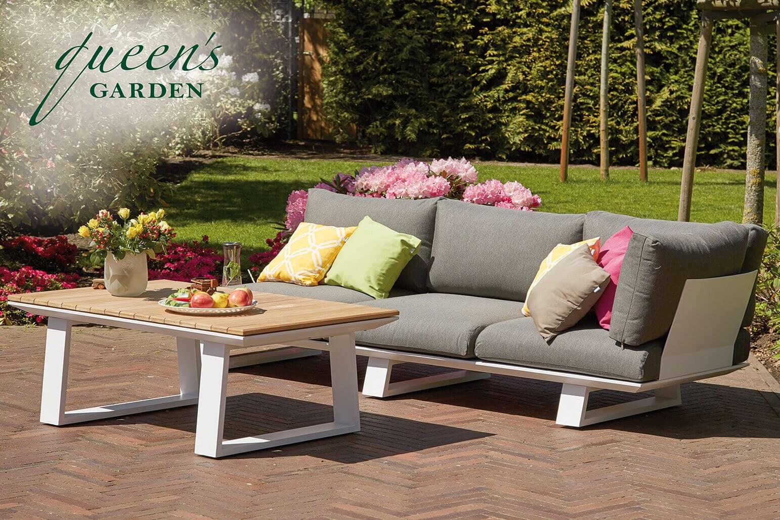 Queens-Garden-Aluminium-Talo-Lounge-3Sitzer-weiss