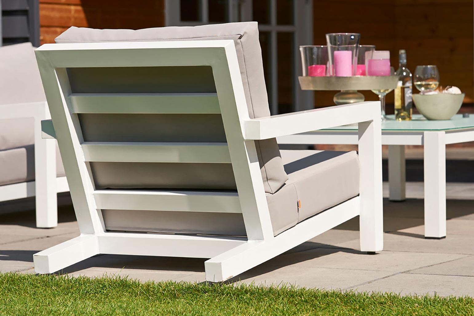 Aluminium Lounge Bloch 4-Personen Weiß