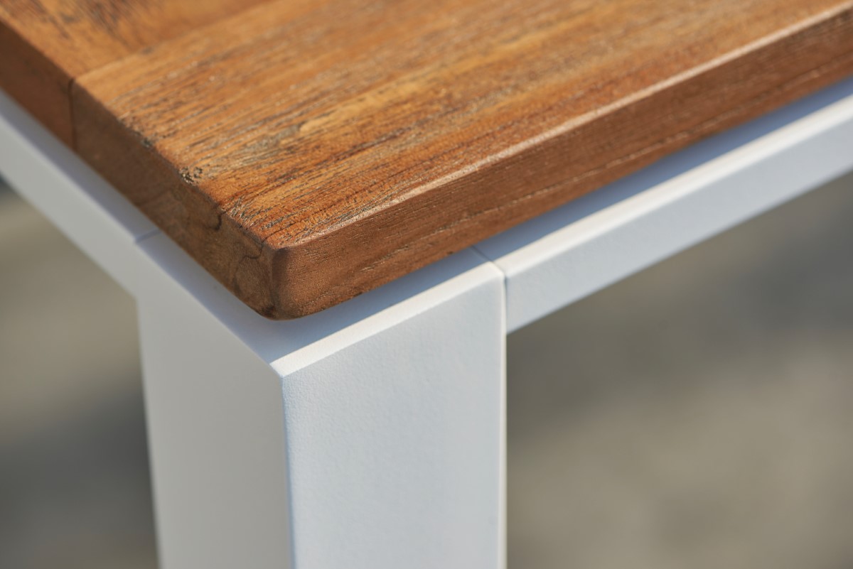 Life Aluminium Teakholt Lounge Timber white weiß