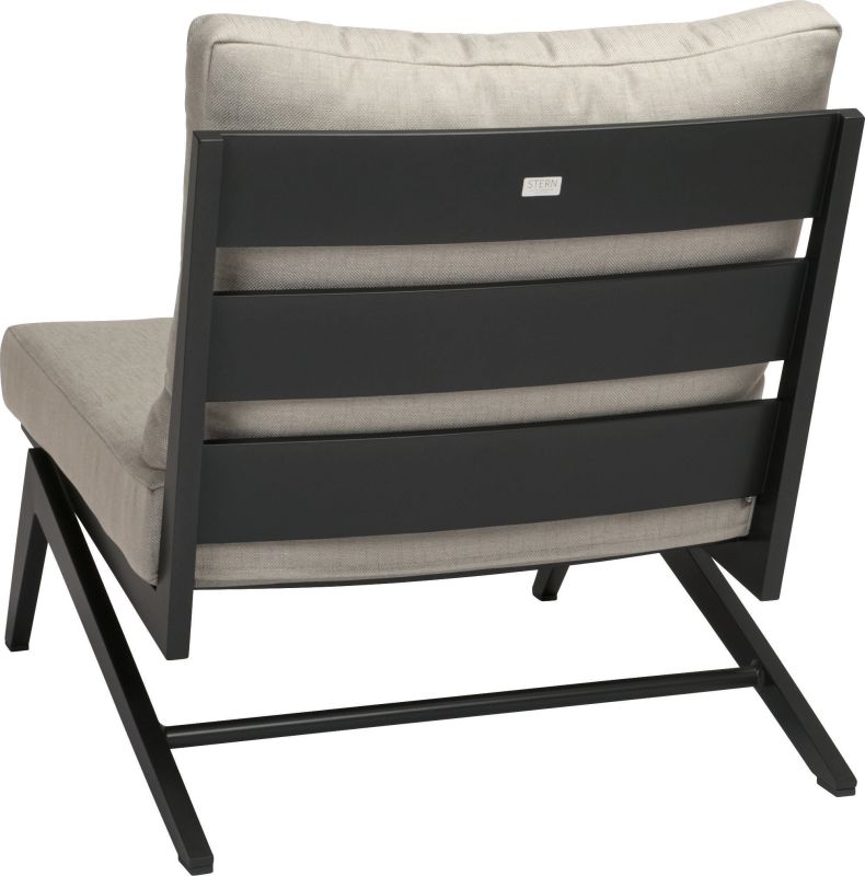 Aluminium Lounge-Sessel Jackie Schwarz/Cream
