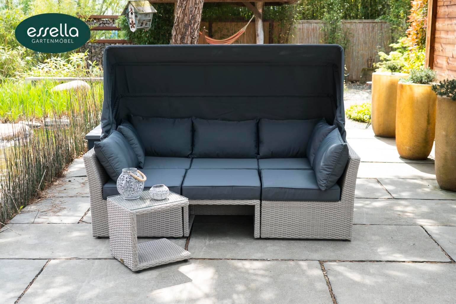 Polyrattan Sonneninsel Malibu Rundgeflecht